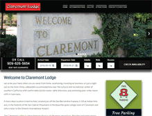 Tablet Screenshot of claremont-lodge.com